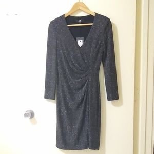 ABS Allen Schwartz grey sparkling dress
